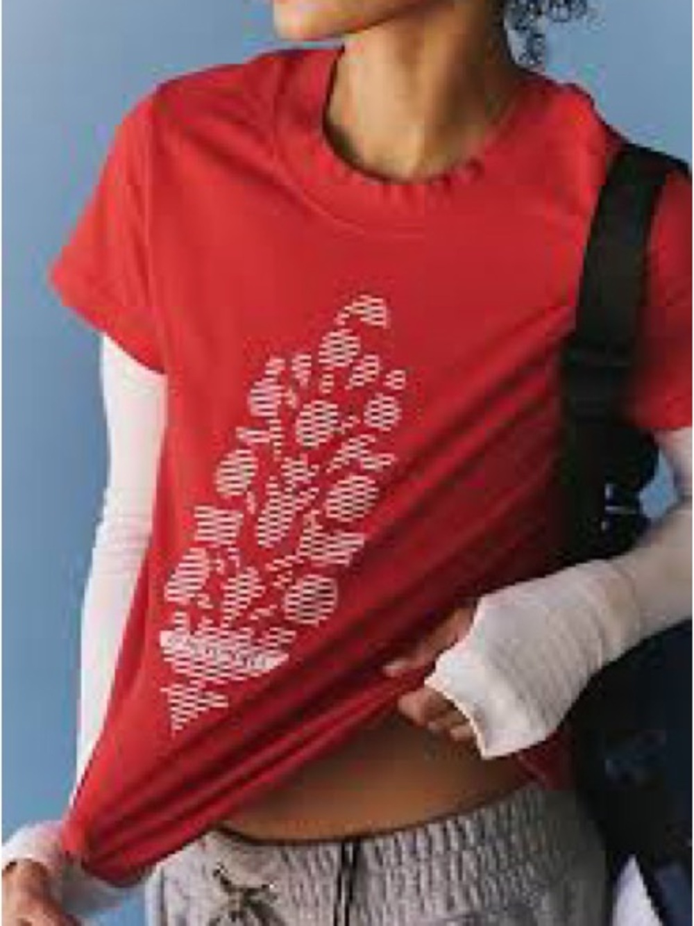 FP Movement by Free People Red Short-Sleeve Tee with White Graphic